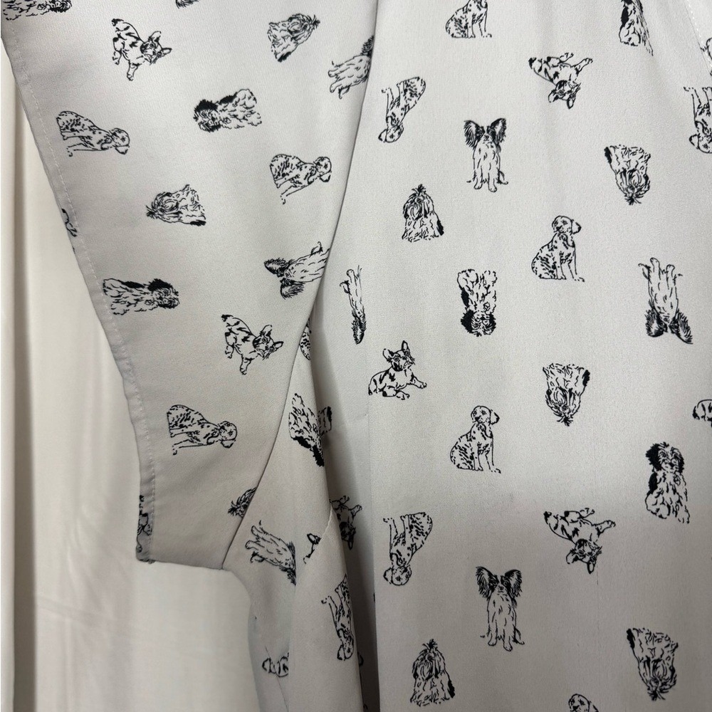 Torrid Womens Harper Popover Blouse Simple Pups Dogs Sz 4X V Neck Casual Office - Picture 5 of 11